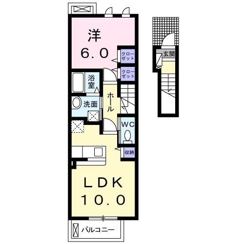 カーサ・フェリーチェＴＫ１ 203号室 間取り