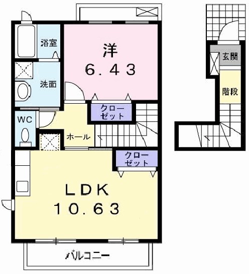 カレント・Ｋ 201号室 間取り