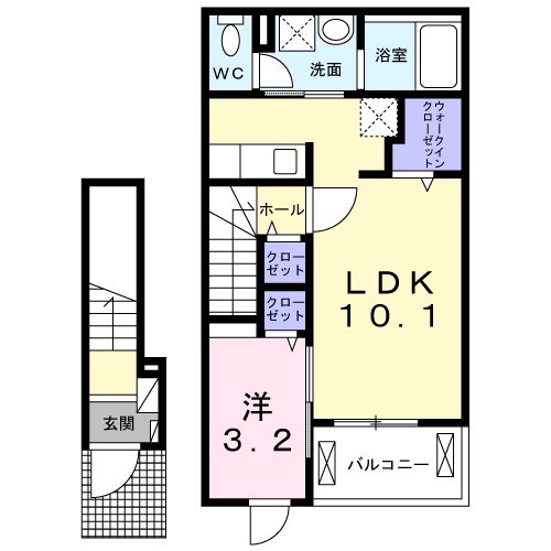 グランヒル 202号室 間取り