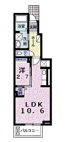 カーサ・フェリーチェＴＫ１ 103号室 間取り