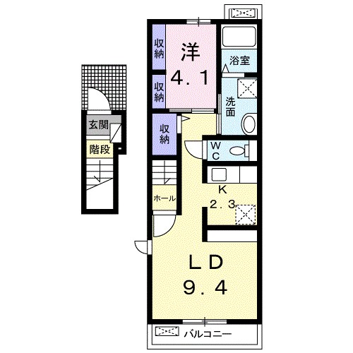 サピーＮ・Ⅱ　Ｂ 202号室 間取り