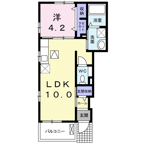 アリエッタ 101号室 間取り