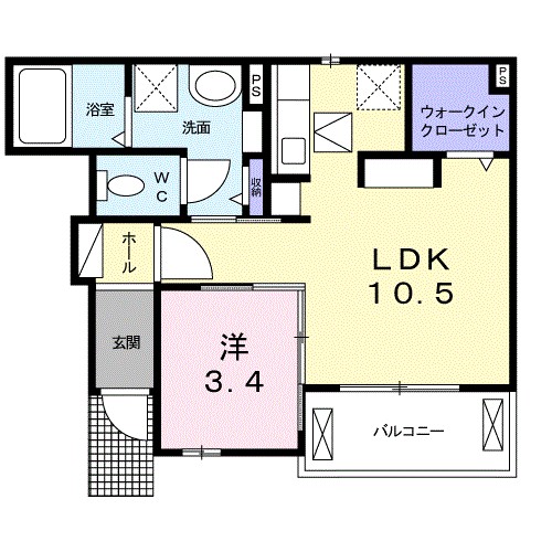 ベル・ソレイユ 102号室 間取り