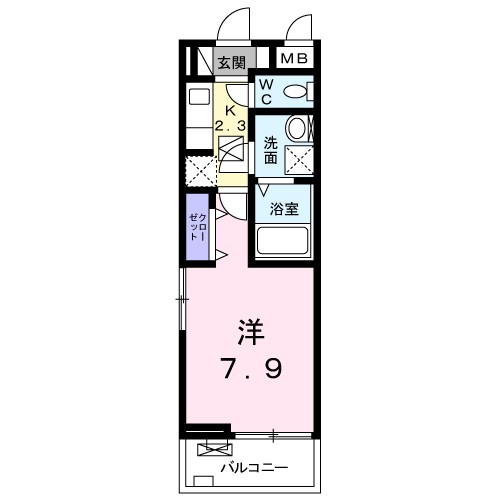 ル・ボヌール新居浜 108号室 間取り