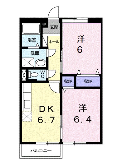 広瀬ガーデンハイツ 201号室 間取り