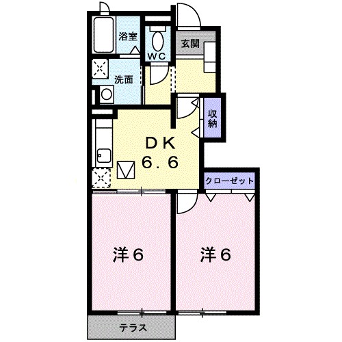 グランド・ライン大西 103号室 間取り