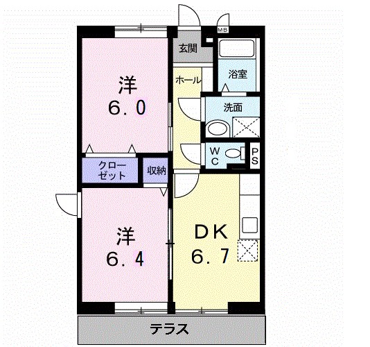 サンワード 103号室 間取り