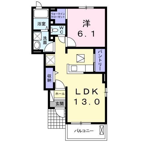 アンフィールド 103号室 間取り