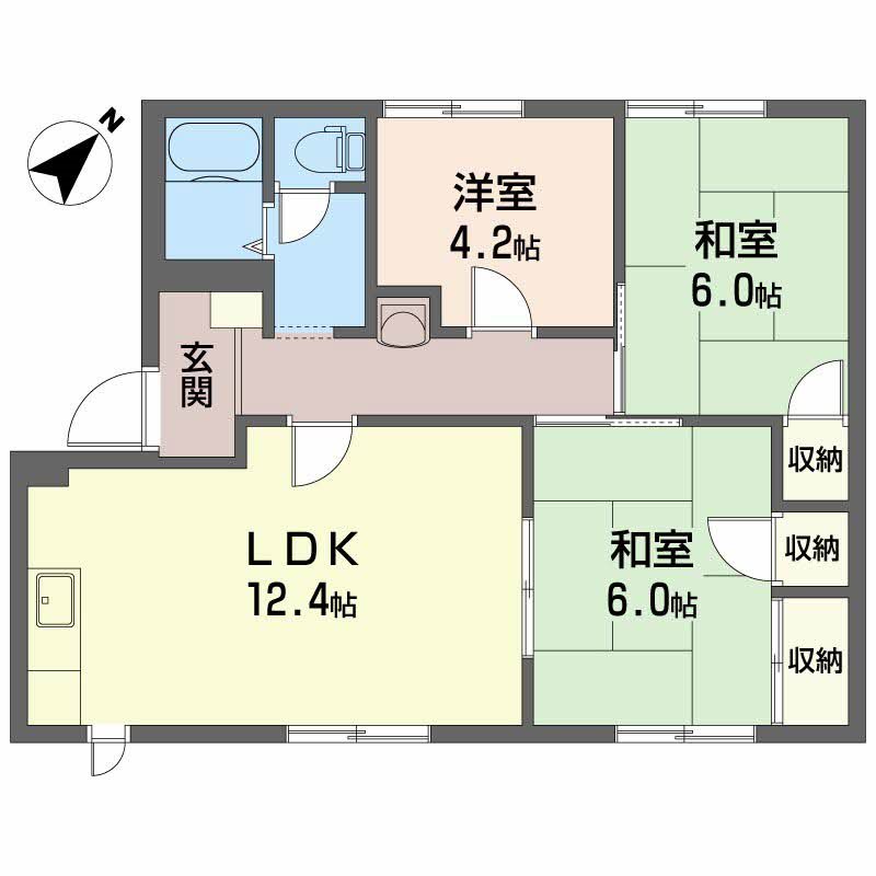 フレグランスひあさ 101号室 間取り