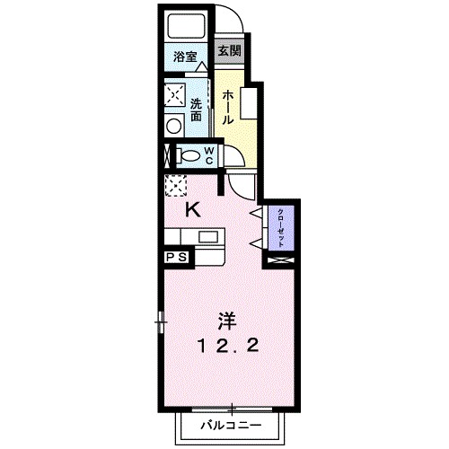 クレイドルＨ・Ｉ 107号室 間取り