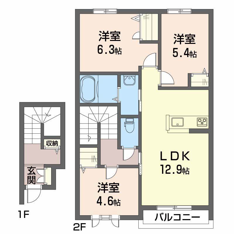 シャーメゾン小泉 B棟 B207号室 間取り