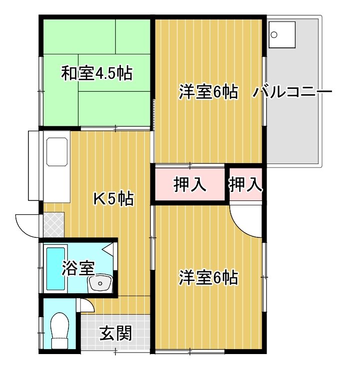 星岡3丁目池田貸家 間取り