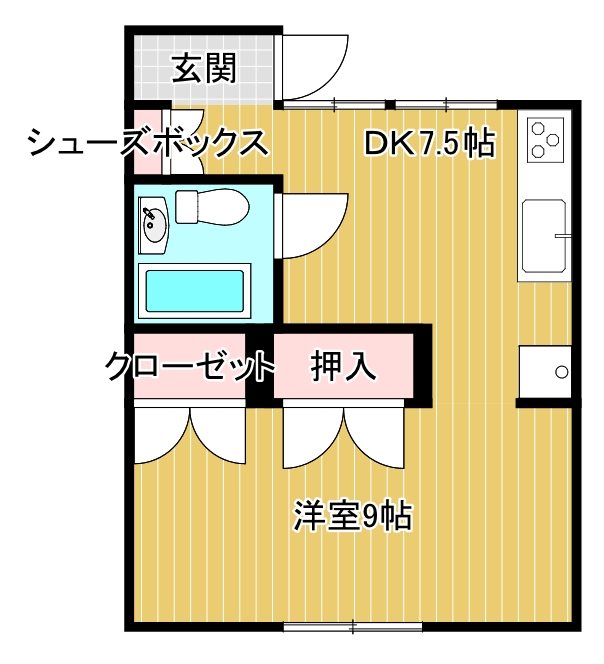 ソミュールアン 101号室 間取り