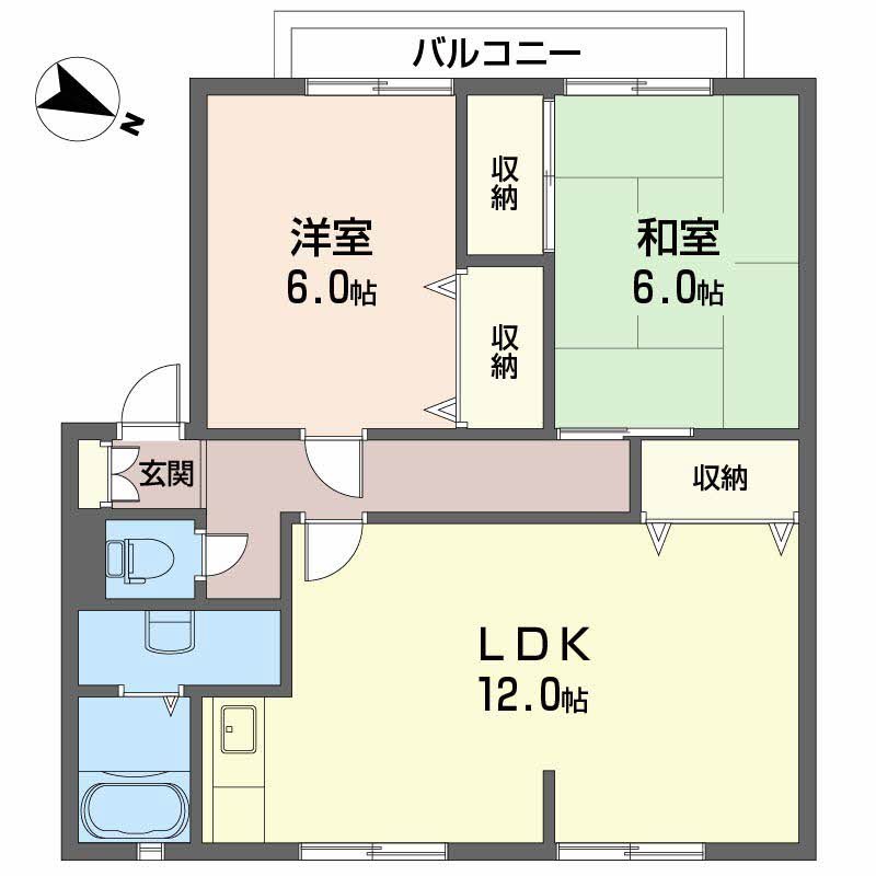サンガーデンひあさ C201号室 間取り
