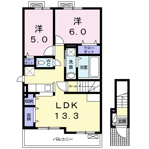カーサ・セレノ　Ｃ 201号室 間取り