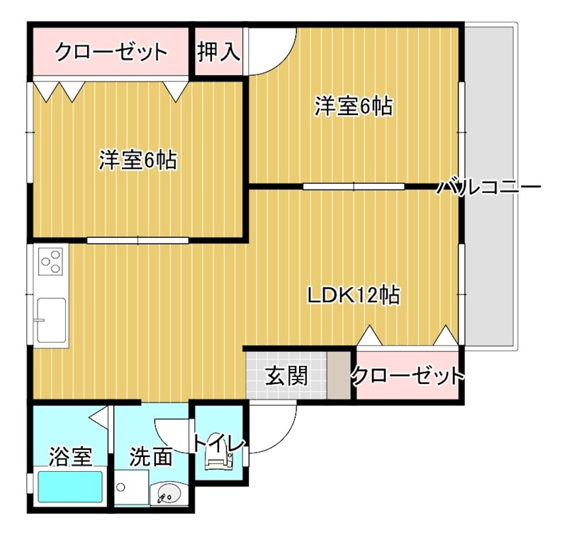 ガーデンハイツ Ｇ205号室 間取り