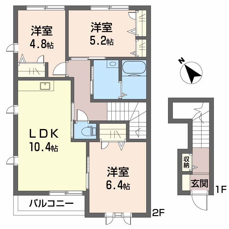 シャーメゾンカナリー  B203号室 間取り