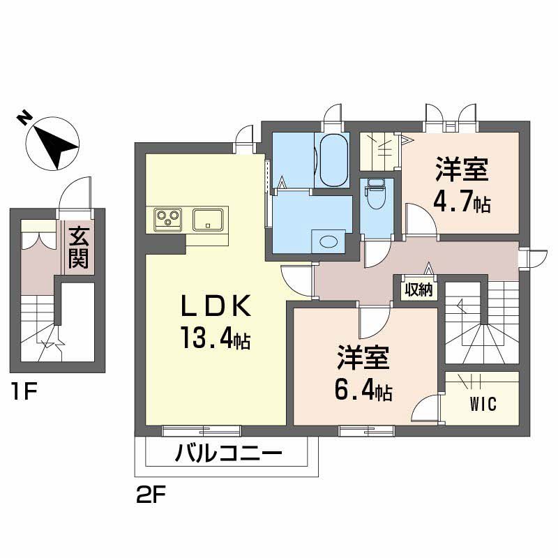 シャーメゾンErimo A201号室 間取り