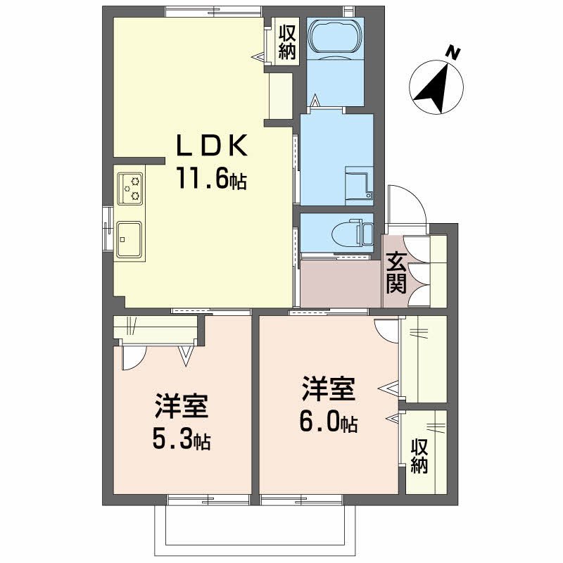 シャーメゾンK.T 105号室 間取り
