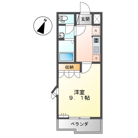 シャトー・中之庄 間取り