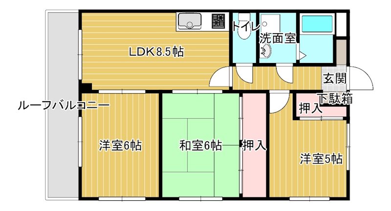 フォートレスハイツ白石 間取り