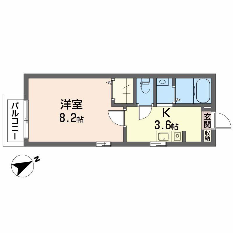 エターナル桜井 202号室 間取り
