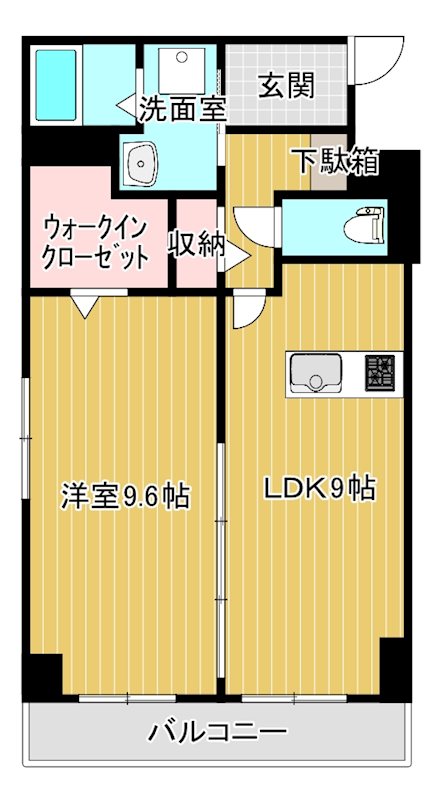 フォブールこもだA 203号室 間取り