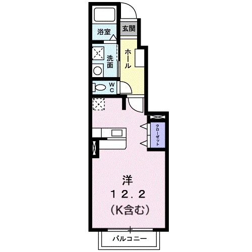 ファブリック　ＹＡＭＡ 102号室 間取り