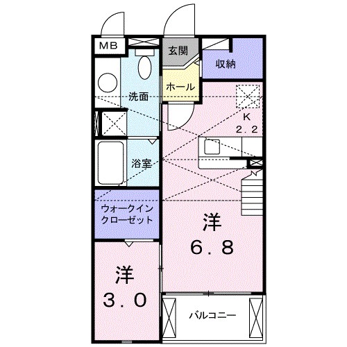 キャトル・セゾン駅前 202号室 間取り