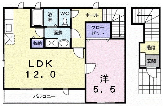 エアリ－ 201号室 間取り
