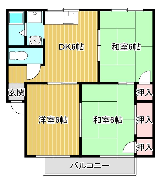Dwell山下 A-102号室 間取り