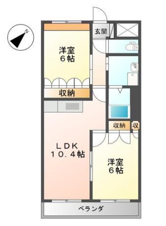 G-Stage　四国中央  105号室 間取り