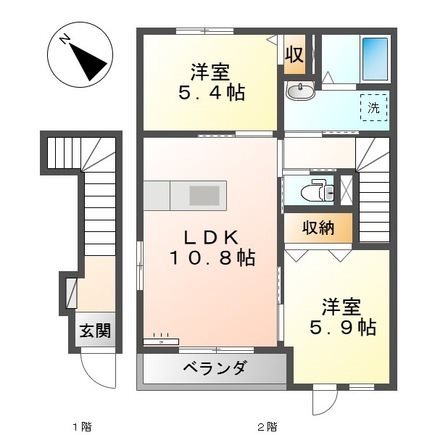 ガーデンコート 201号室 間取り