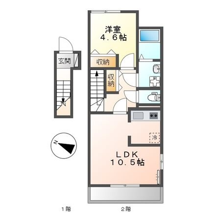 グリーンハイツ 201号室 間取り