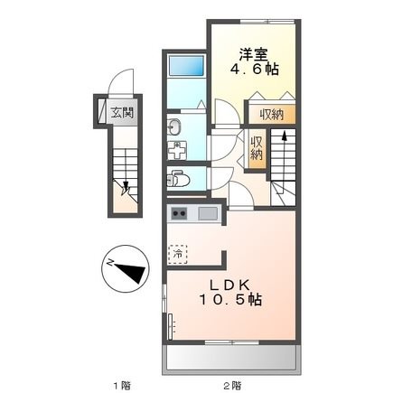 グリーンハイツ 205号室 間取り