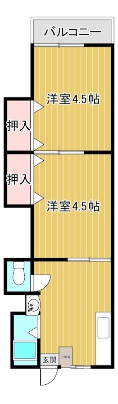 コーポ竹岡第2 303号室 間取り