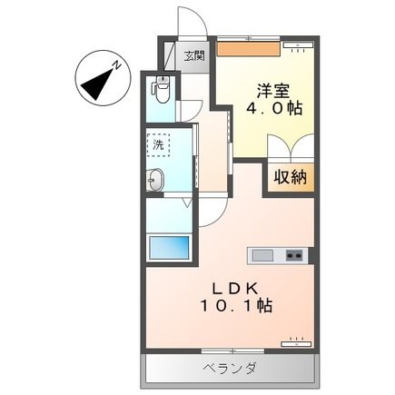 アルファー 102号室 間取り