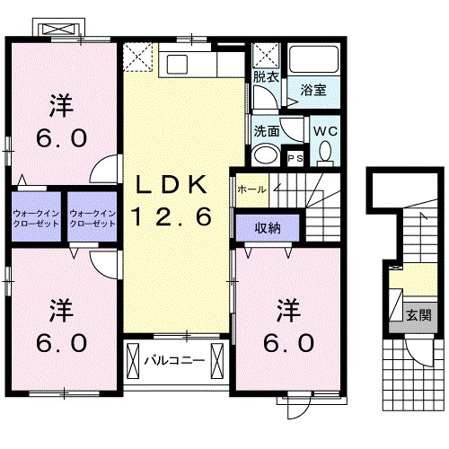 ミラリオ 201号室 間取り