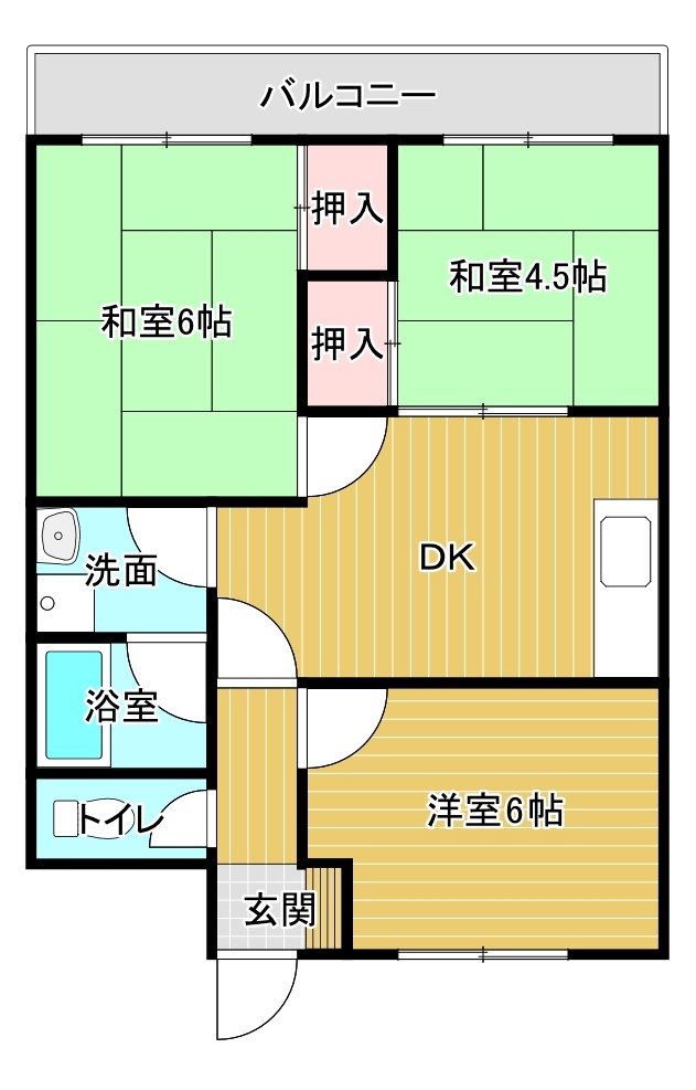 井上本社コーポ 間取り図