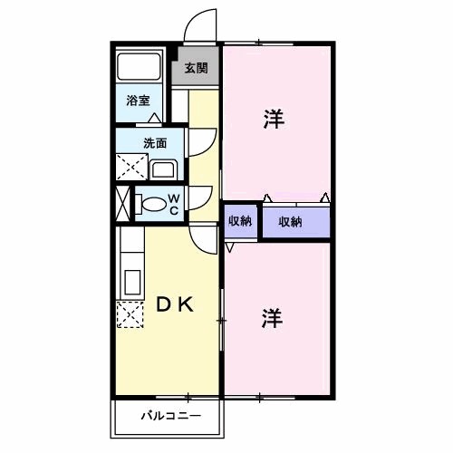 アーバンコート　Ａ 102号室 間取り