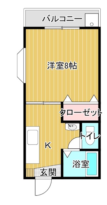 カレンハイツ 101号室 間取り