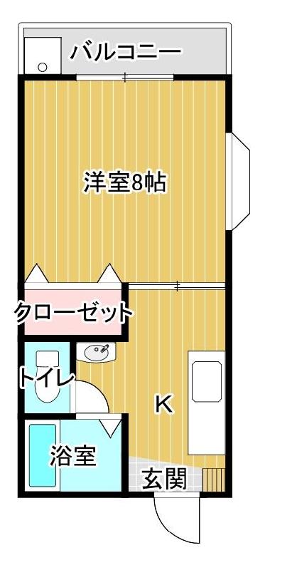 カレンハイツ 103号室 間取り