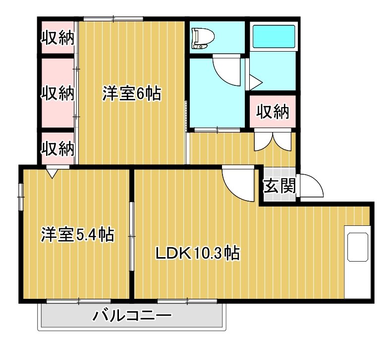 パリージュ新須賀 B205号室 間取り