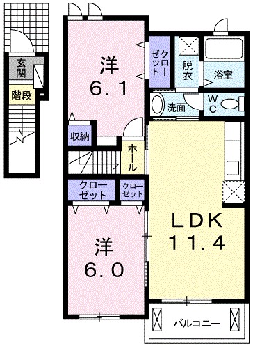 サンリットＩＫ 203号室 間取り