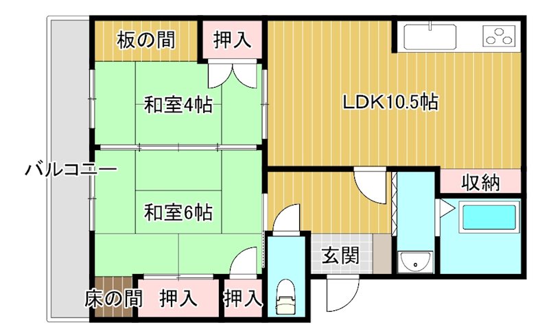 桜ヶ丘マンション I-220号室 間取り
