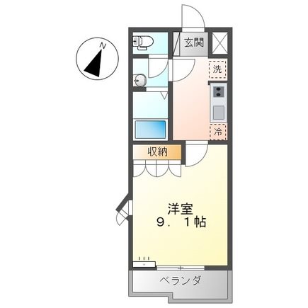 シャトー・中之庄 103号室 間取り