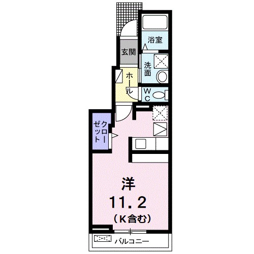 メイビオーラⅢ 103号室 間取り