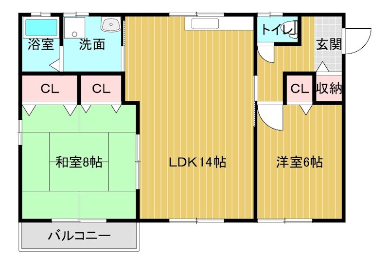 古川南貸家 間取り図