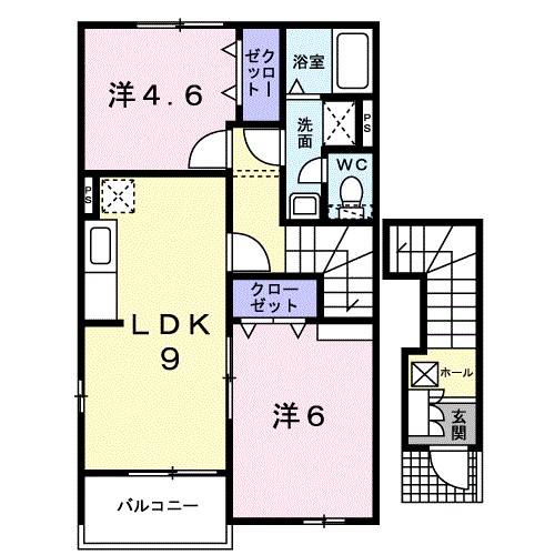 カステーロ・ヴェルデＡ 201号室 間取り