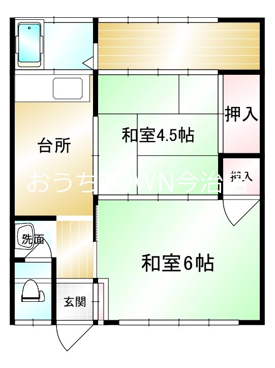 フジワラマンション 103号室 間取り